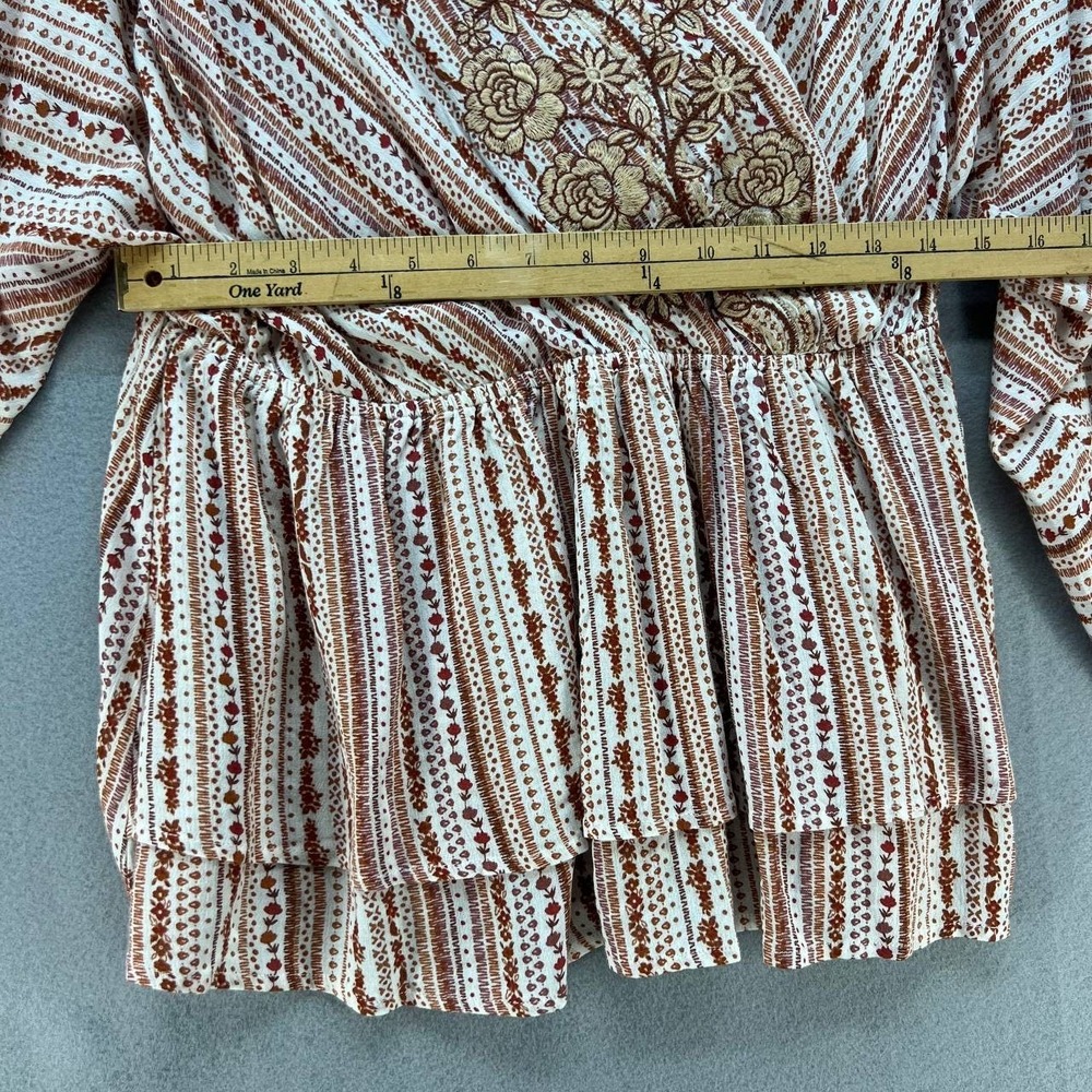Savanna Jane Women's V-Neck Babydoll Top Size 1X Embroidered - Picture 2 of 11